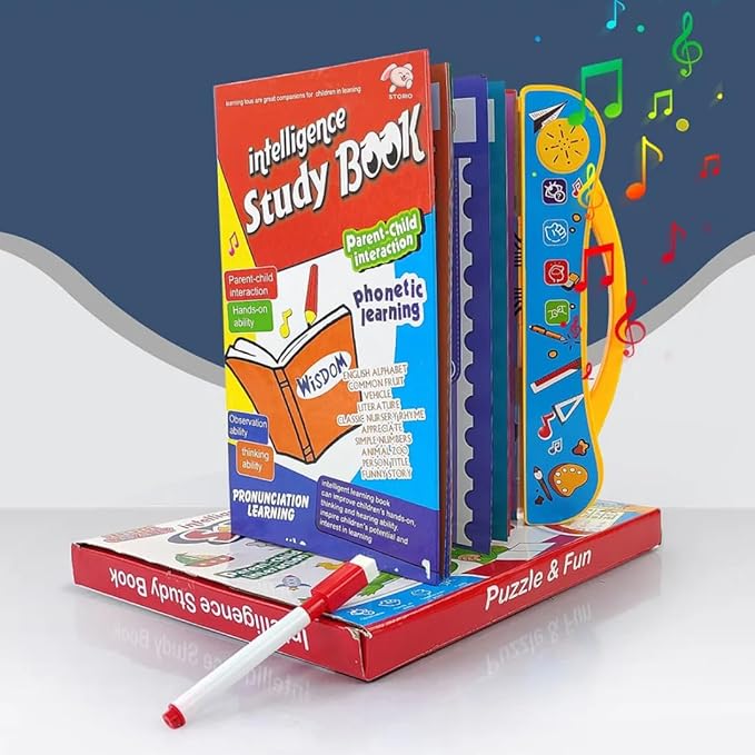 Kids Intelligence Book, Phonic learning with English Letters & Words, poems, relations & much more Learning with figures & voices